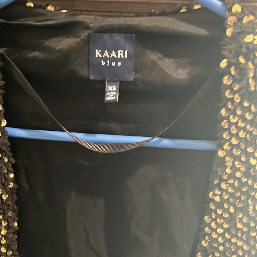 KAARI Blue sequin jacket - Picture 2 of 3